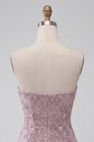 Load image into Gallery viewer, Fog Lace Floral Sparkly Strapless Tight Short Beaded Cocktail Dress