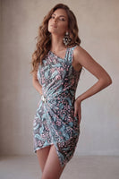 Load image into Gallery viewer, Floral Black Ruched Short Tight Cocktail Dress with Rhinestone