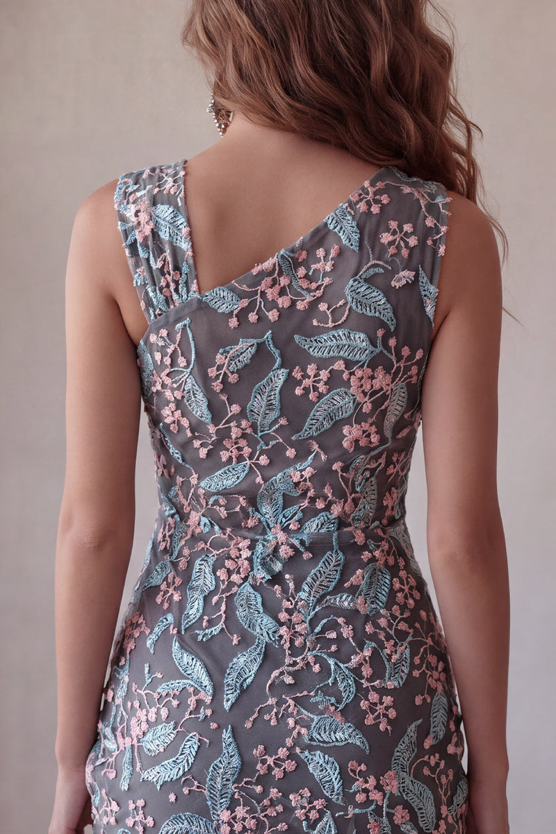 Load image into Gallery viewer, Floral Black Ruched Short Tight Cocktail Dress with Rhinestone