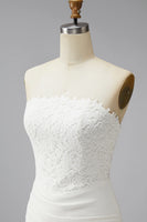 Load image into Gallery viewer, White Strapless Ruched Tight Short Corset Lace Graduation Dress