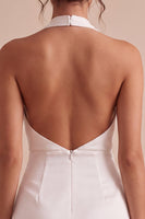 Load image into Gallery viewer, Black Tight Cowl Neck Halter Short Graduation Dress with Sash