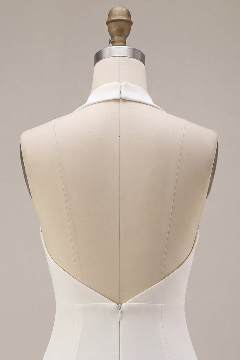 Load image into Gallery viewer, Black Tight Cowl Neck Halter Short Graduation Dress with Sash