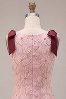 Load image into Gallery viewer, Sparkly Pink Floral Beaded Tight Mini Cocktail Dress with Pockets