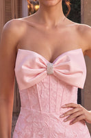 Load image into Gallery viewer, Pink Floral Tight Corset Mini Cocktail Dress with Bow
