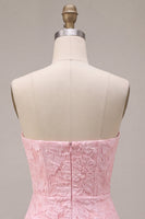 Load image into Gallery viewer, Pink Floral Tight Corset Mini Cocktail Dress with Bow