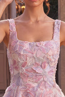 Load image into Gallery viewer, Lilac Floral Sparkly Beaded A Line Short Cocktail Dress