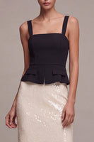 Load image into Gallery viewer, Sparkly Black and White Sequins Mermaid Square Neck Long Formal Dress