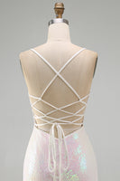 Load image into Gallery viewer, Sparkly Pink Sequins Tight  Floral Short Cocktial Dress