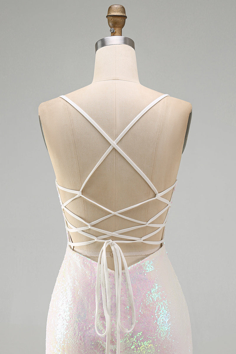 Load image into Gallery viewer, Sparkly Pink Sequins Tight  Floral Short Cocktial Dress