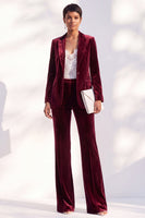 Load image into Gallery viewer, Black One Button Velvet Peak Lapel 2 Piece Business Suits