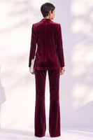 Load image into Gallery viewer, Black One Button Velvet Peak Lapel 2 Piece Business Suits