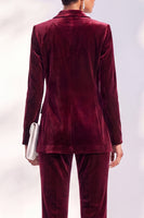Load image into Gallery viewer, Black One Button Velvet Peak Lapel 2 Piece Business Suits