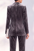 Load image into Gallery viewer, Black One Button Velvet Peak Lapel 2 Piece Business Suits