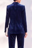 Load image into Gallery viewer, Black One Button Velvet Peak Lapel 2 Piece Business Suits