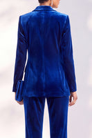 Load image into Gallery viewer, Black One Button Velvet Peak Lapel 2 Piece Business Suits