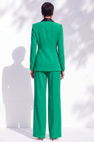 Load image into Gallery viewer, Dark Blue 2 Piece Shawl Lapel Business Suits with 3D Flower