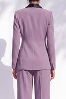 Load image into Gallery viewer, Dark Blue 2 Piece Shawl Lapel Business Suits with 3D Flower