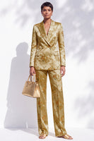 Load image into Gallery viewer, Floral Golden Peak Lapel Double Breasted 2-Piece Prom Suits