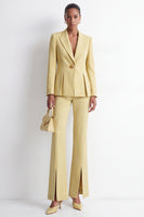 Load image into Gallery viewer, Yellow 2-Piece Peak Lapel One Button Prom Suits with Slit