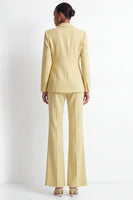 Load image into Gallery viewer, Yellow 2-Piece Peak Lapel One Button Prom Suits with Slit