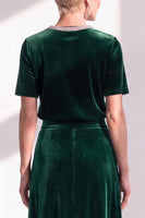 Load image into Gallery viewer, Burgundy Velvet Sparkly A Line Beaded Long Mother of the Bride Dress with Sleeves