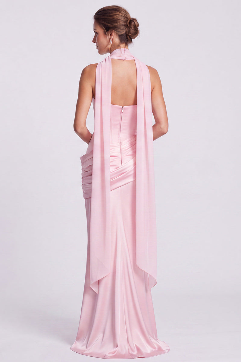 Load image into Gallery viewer, White and Black  Corset Draped Satin Mermaid Strapless Long Formal Dress