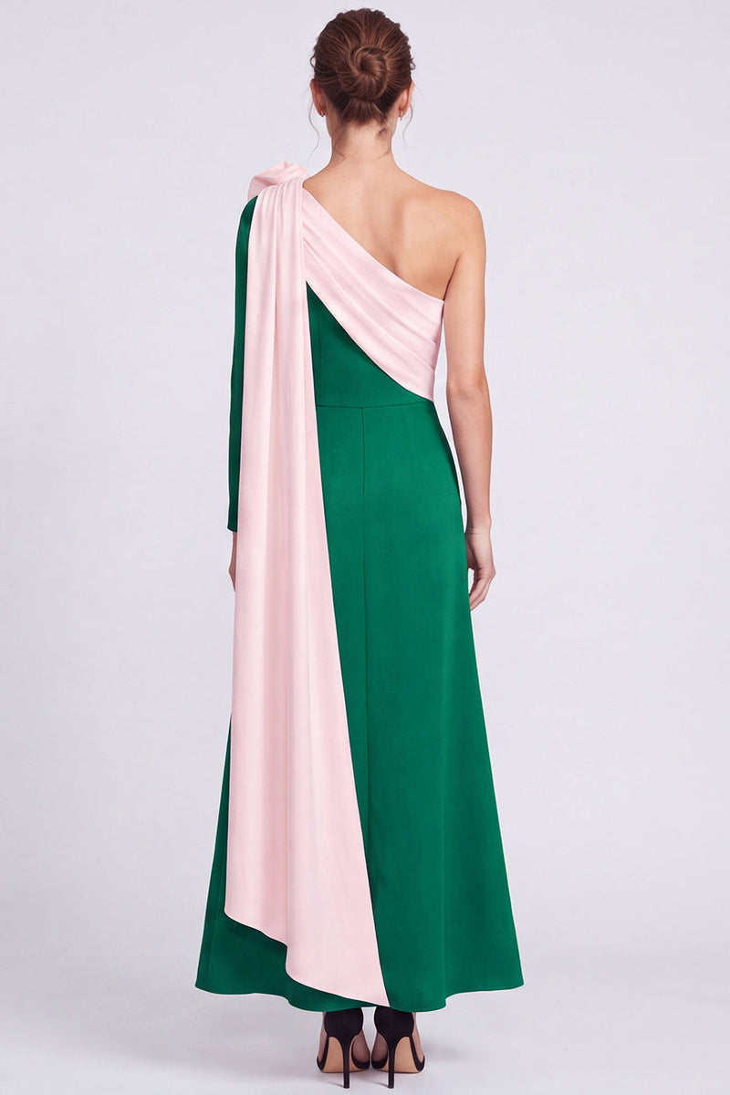 Load image into Gallery viewer, Fuchsia and Red A Line Long Sleeves Formal Dress with 3D Flower