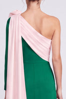 Load image into Gallery viewer, Fuchsia and Red A Line Long Sleeves Formal Dress with 3D Flower
