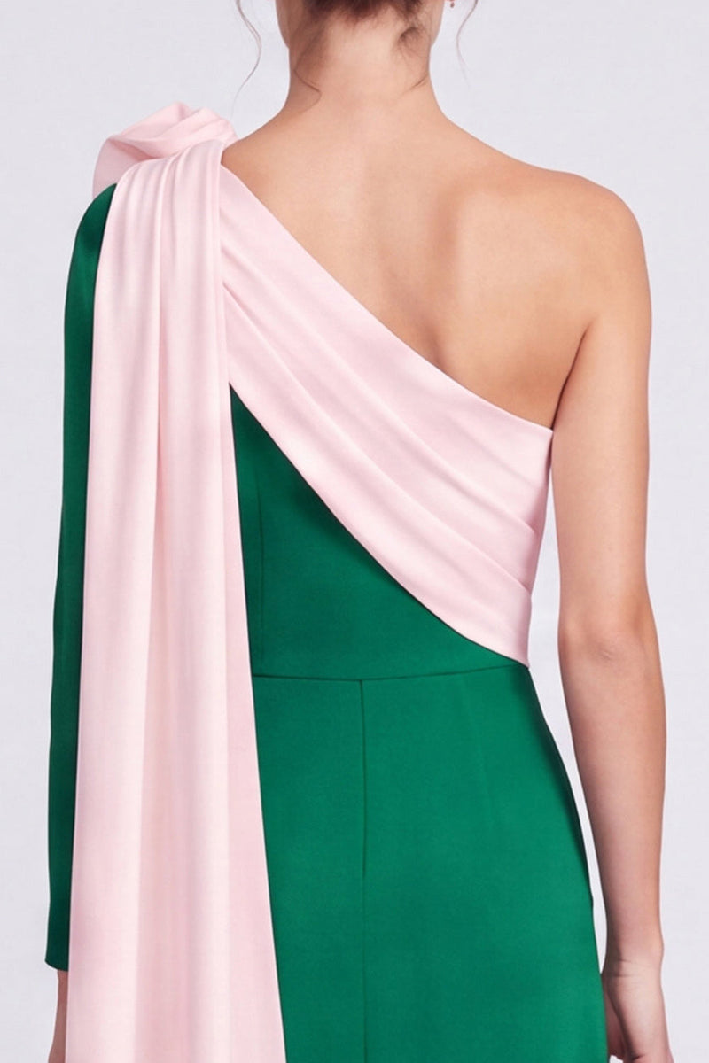 Load image into Gallery viewer, Fuchsia and Red A Line Long Sleeves Formal Dress with 3D Flower
