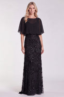 Load image into Gallery viewer, Sparkly Floral Sage Green Mermaid  Beaded Long Formal Dress with Sleeves