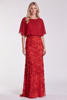 Load image into Gallery viewer, Sparkly Floral Sage Green Mermaid  Beaded Long Formal Dress with Sleeves