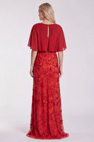 Load image into Gallery viewer, Sparkly Floral Sage Green Mermaid  Beaded Long Formal Dress with Sleeves