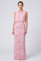 Load image into Gallery viewer, Black Floral Sheath Sparkly Beaded Long Formal Dress with Sequins
