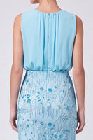 Load image into Gallery viewer, Black Floral Sheath Sparkly Beaded Long Formal Dress with Sequins