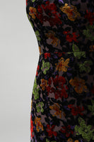 Load image into Gallery viewer, Black Floral Fringed Tight Strapless Short Cocktail Dress