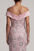 Load image into Gallery viewer, Sparkly Light Pink Sequin Sheath Ruffled Maxi Evening Dress with Sash