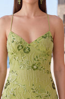 Load image into Gallery viewer, Floral Fuchsia Tight Sparkly Sequin Spaghetti Straps Short Cocktail Dress
