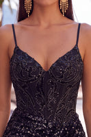 Load image into Gallery viewer, Sparkly White Spaghetti Straps Tight Sequins Short Corset Cocktail Dress