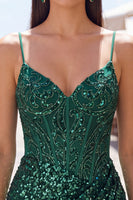 Load image into Gallery viewer, Sparkly White Spaghetti Straps Tight Sequins Short Corset Cocktail Dress