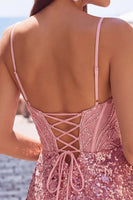 Load image into Gallery viewer, Sparkly White Spaghetti Straps Tight Sequins Short Corset Cocktail Dress