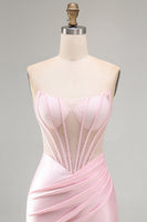 Load image into Gallery viewer, Sparkly Pink Tight Corset Beaded Ruched Short Cocktail Dress