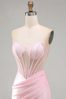 Load image into Gallery viewer, Sparkly Pink Tight Corset Beaded Ruched Short Cocktail Dress