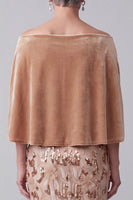 Load image into Gallery viewer, Sparkly Champagne Sequind Mermaid Long Mother of the Bride Dress with Cape