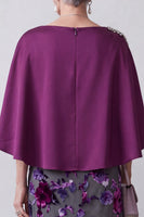 Load image into Gallery viewer, Fuchsia Floral Sparkly A Line 2 Piece Long Mother of the Bride Dress with Pocket