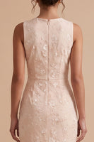 Load image into Gallery viewer, Champagne Floral Mermaid Ruffled Tiered High-Low Wedding Guest Dress