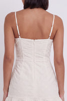 Load image into Gallery viewer, White A line Ruffled Spaghetti Straps Short Graduation Dress