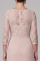 Load image into Gallery viewer, Mermaid Champagne Ruffled Ruched Lace Long Mother of the Bride Dress with 3D Flower