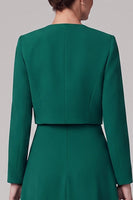 Load image into Gallery viewer, A Line Dark Green Two Piece Midi Mother of the Bride Dress with Sleeves