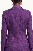 Load image into Gallery viewer, 2-Piece Brown Peak Lapel Bodycon Floral Long Sleeves Women Trouser Suits
