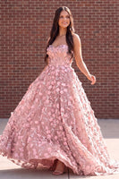 Load image into Gallery viewer, Dusty Rose Floral Sweetheart Ball Gown Long Prom Dress